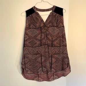 Purple 100% silk sleeveless top